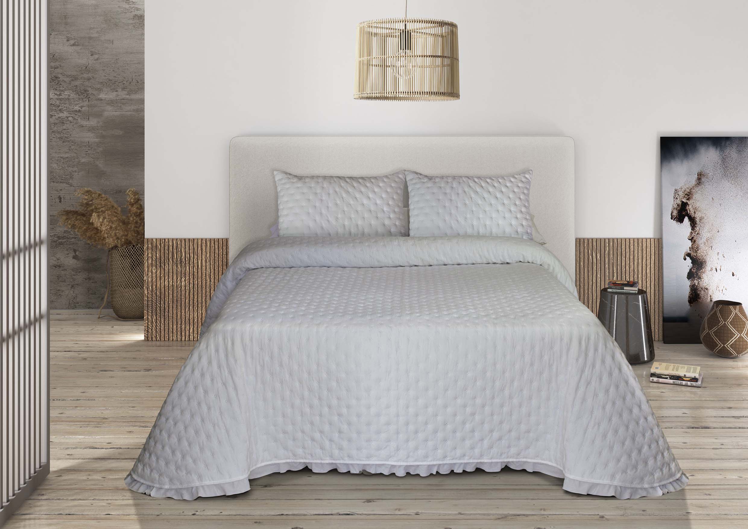 COLCHA BOUTI ZAFIRO 250X270CM BLANCO